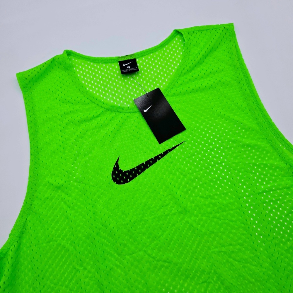 Nike Mens Soccer Training Bib Pinnie Mesh Neon Green 910936-313 Size L